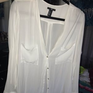 H&M White Dress top
